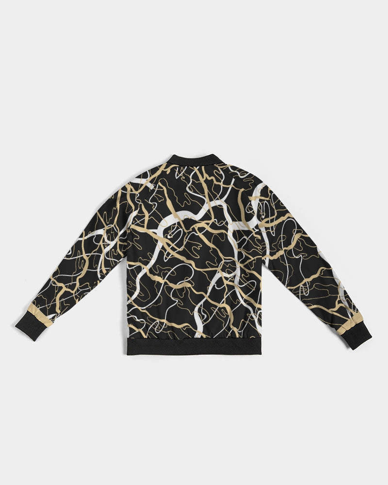 PLMNRY  BLK Women's All-Over Print Bomber Jacket