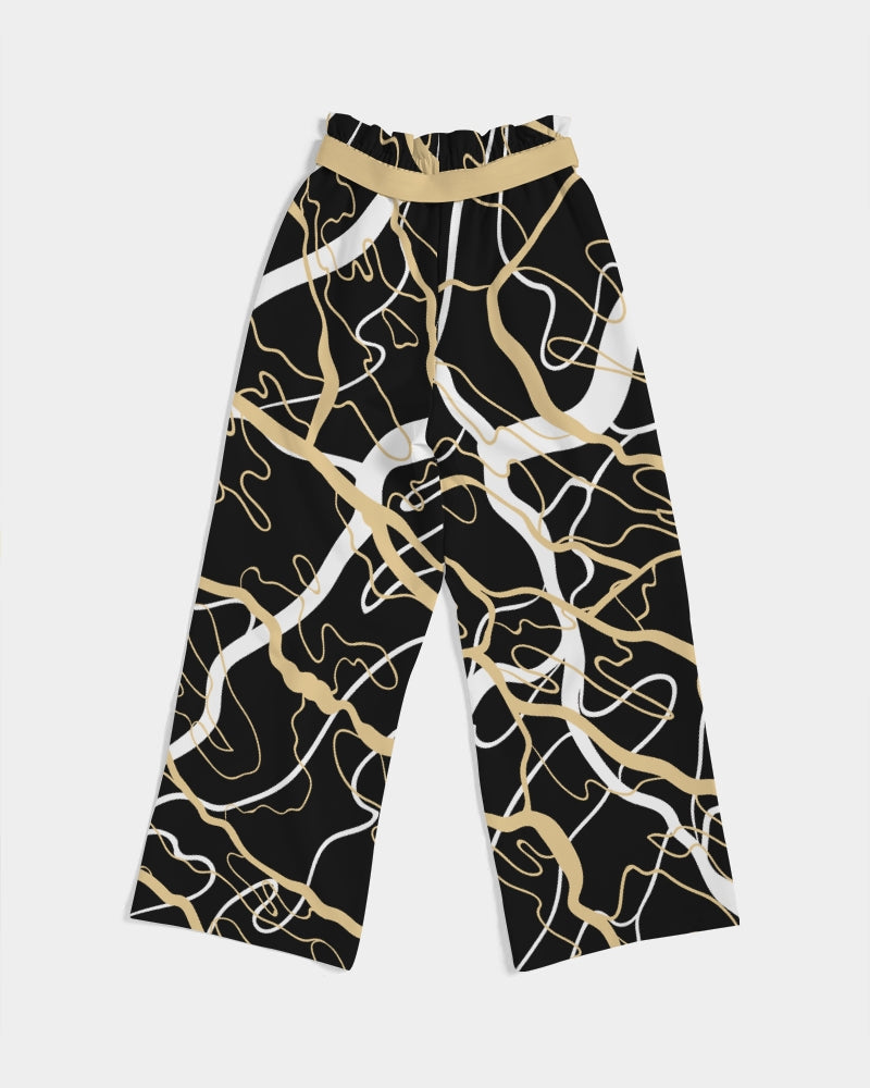 PLMNRY  BLK Women's All-Over Print High-Rise Wide Leg Pants