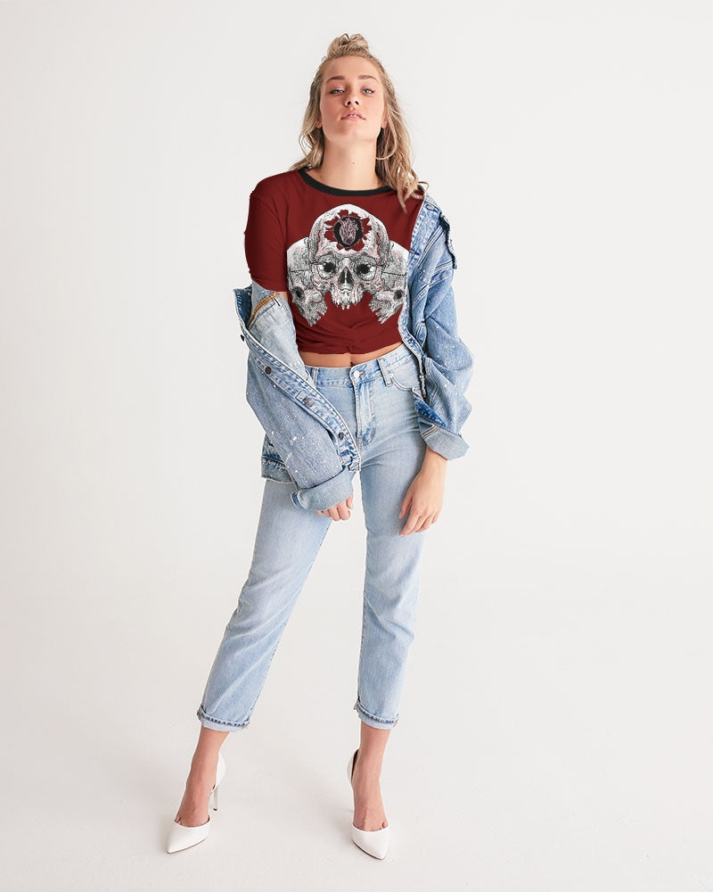 KARDIAC | Women's Twist-Front Cropped Tee