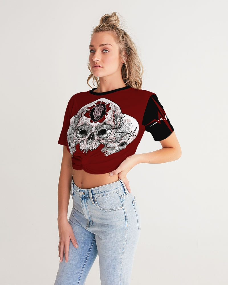 KARDIAC | Women's Twist-Front Cropped Tee