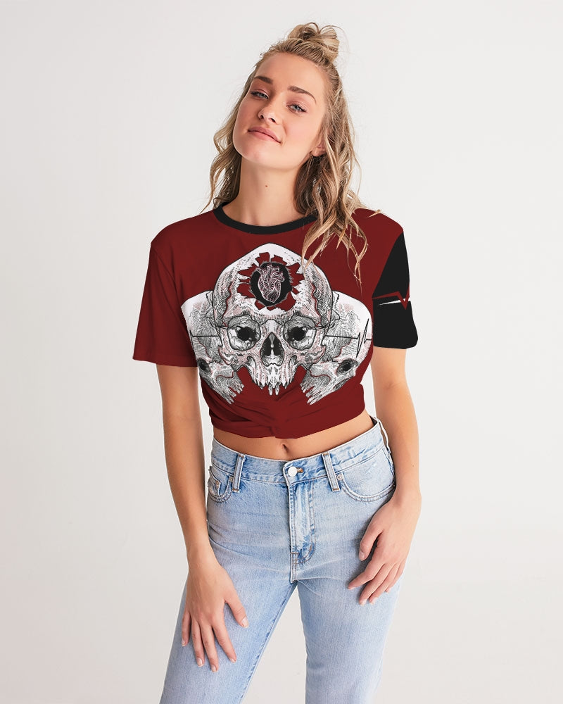 KARDIAC | Women's Twist-Front Cropped Tee