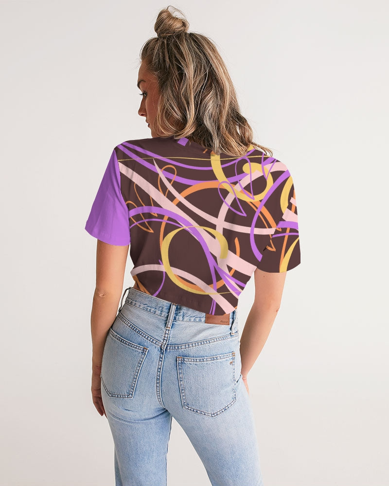 N-VEIN | Women's Twist-Front Cropped Tee