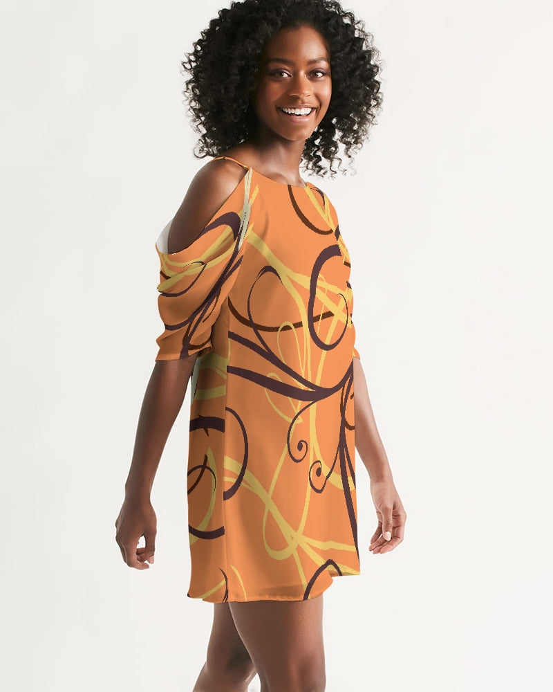 N-VEIN 2 | Women's Open Shoulder A-Line Dress