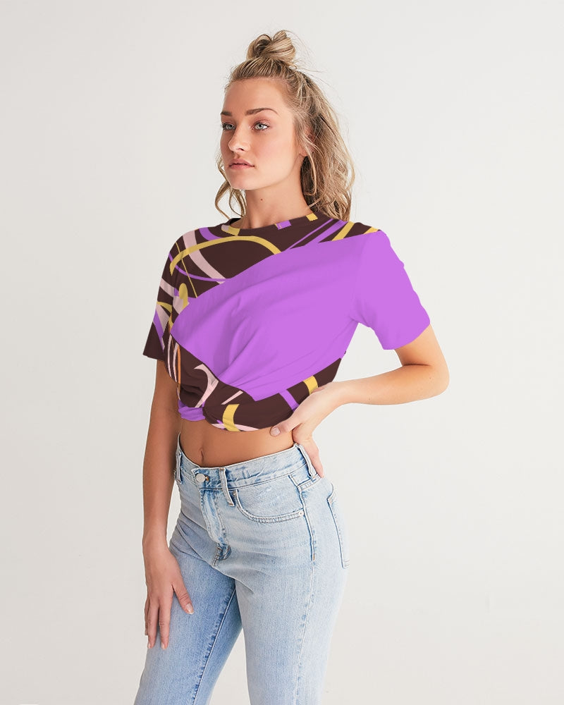 N-VEIN | Women's Twist-Front Cropped Tee