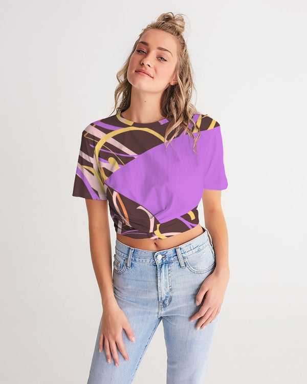 N-VEIN 2 Women's Twist-Front Cropped Tee